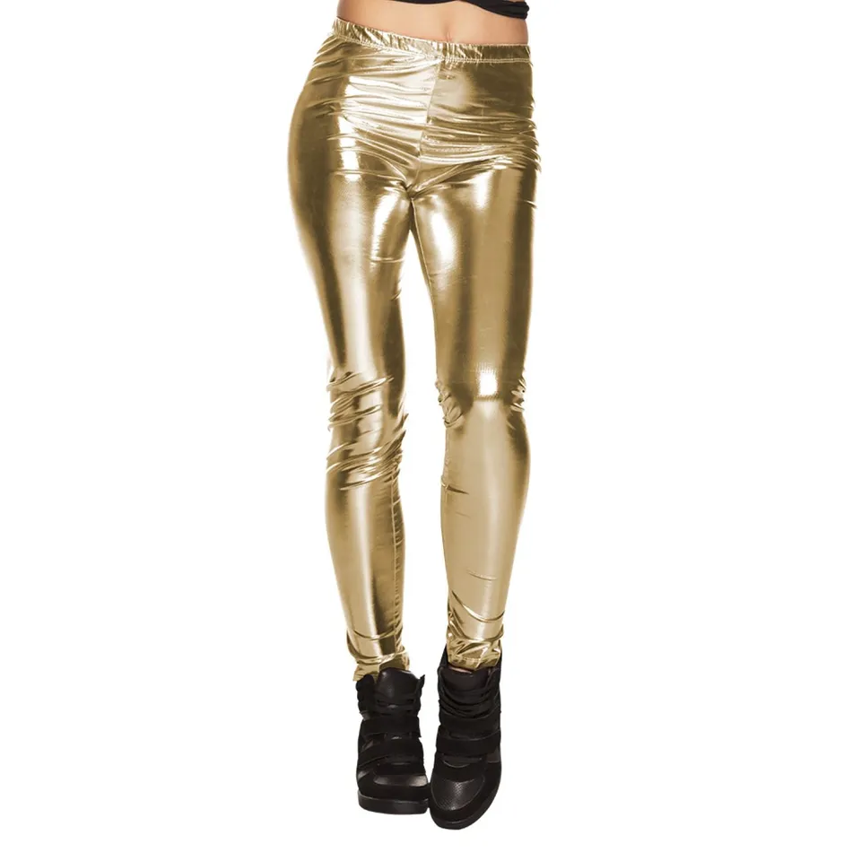 das-kost-mland-damen-metallic-leggings-gold-glanz-gr-m-l-xl image 1