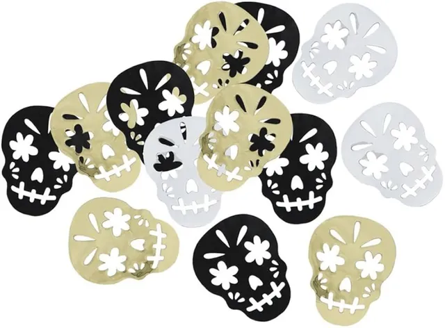 das-kost-mland-skull-day-of-dead-konfetti-14g-metall-totenkopf image 1