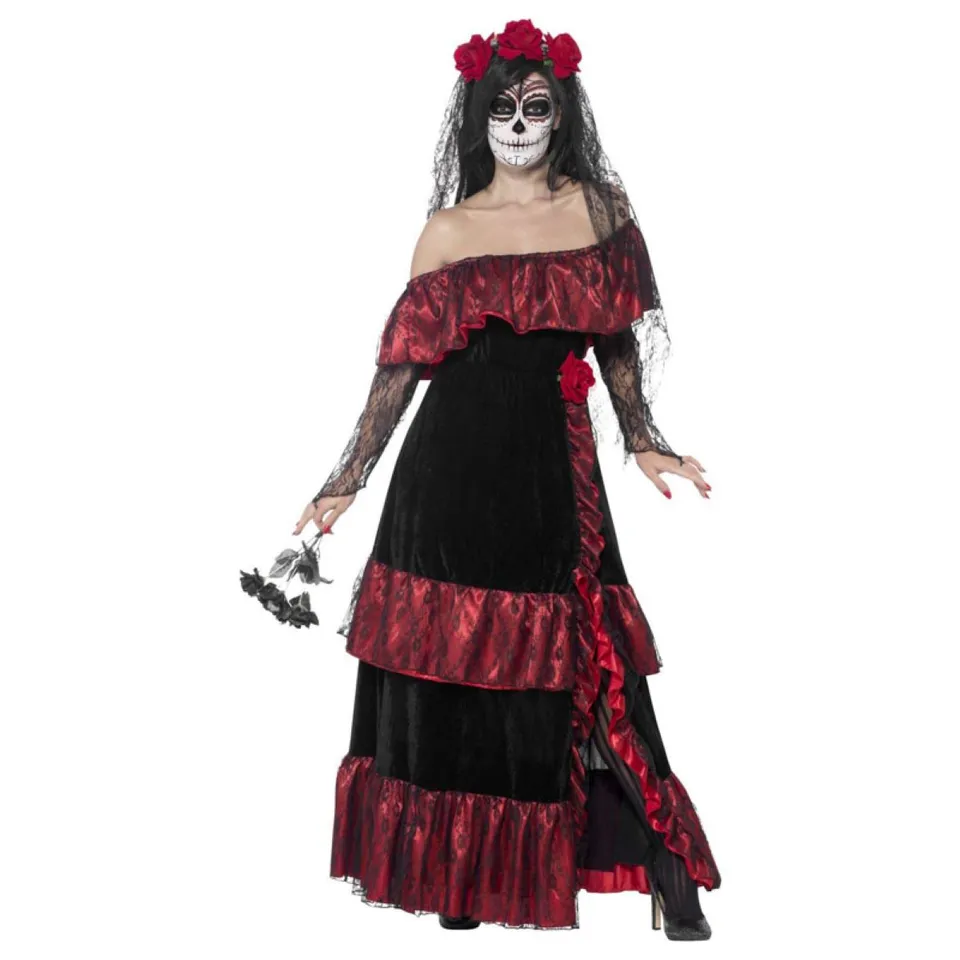 das-kost-mland-lady-day-of-the-dead-kost-m-samtrobe-damen-xxl image 1