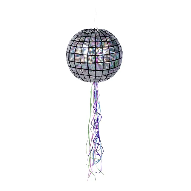 das-kost-mland-discokugel-pinata-silber-30-cm-zum-bef-llen image 1