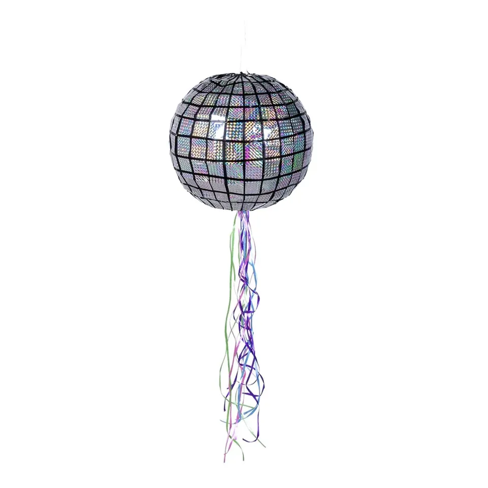 das-kost-mland-discokugel-pinata-silber-30-cm-zum-bef-llen image 1