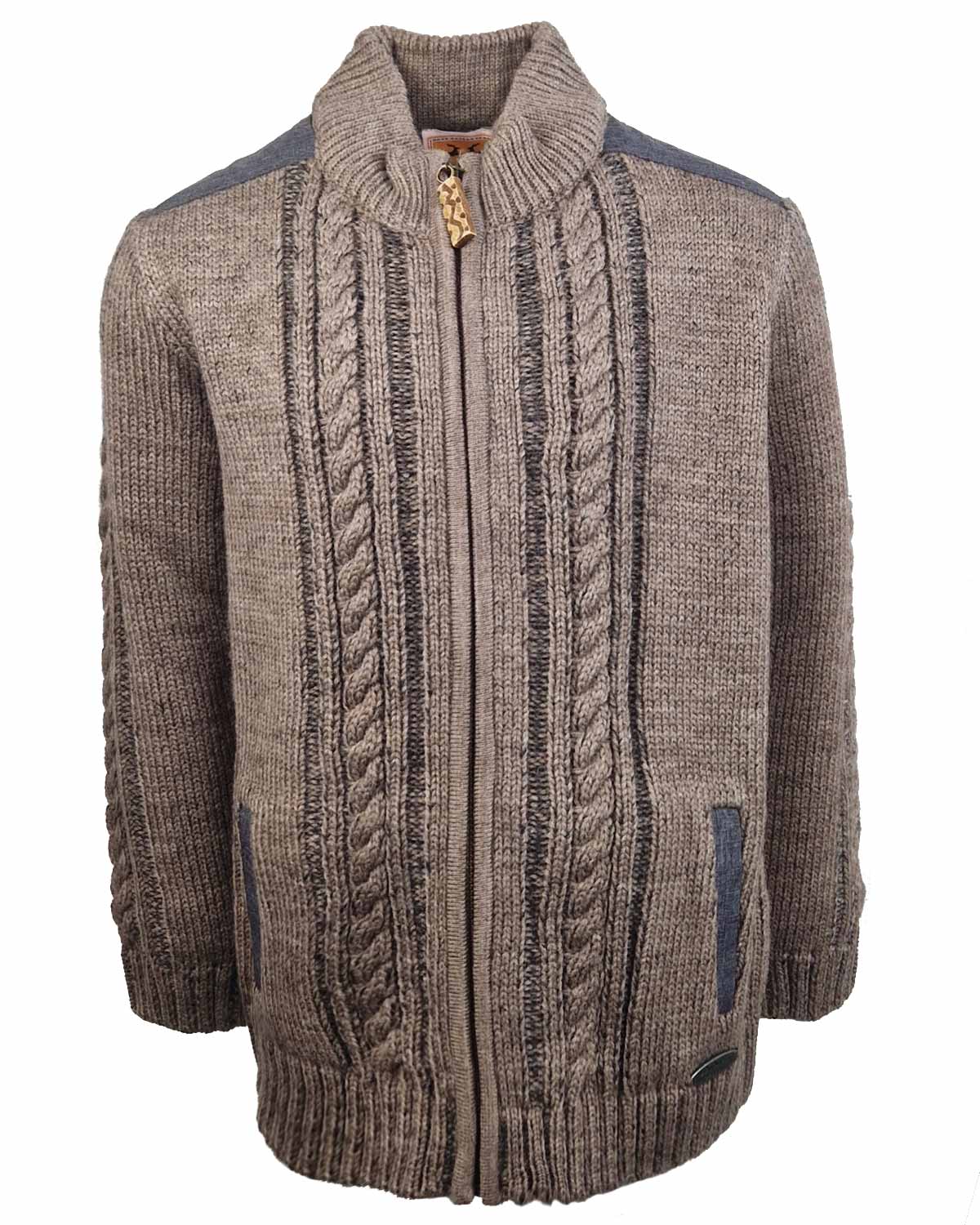 maddox-altwil-jungen-strickjacke-braun-zopfmuster-gr-128 image 1