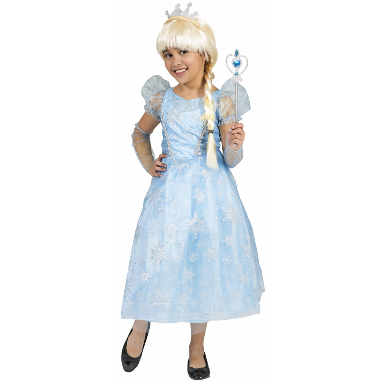 das-kost-mland-anna-eisprinzessin-kost-m-m-dchen-blau-wei-glitzer image 1