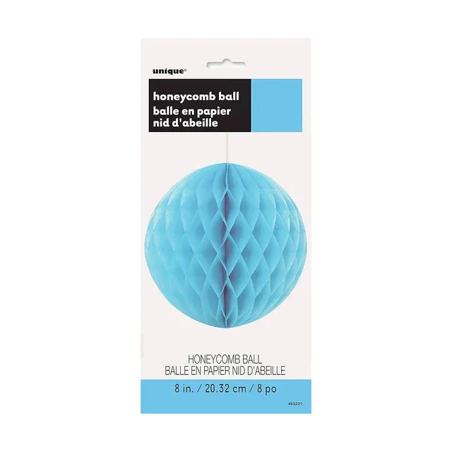 das-kost-mland-dekorationen-wabenball-hellblau-20-cm image 1