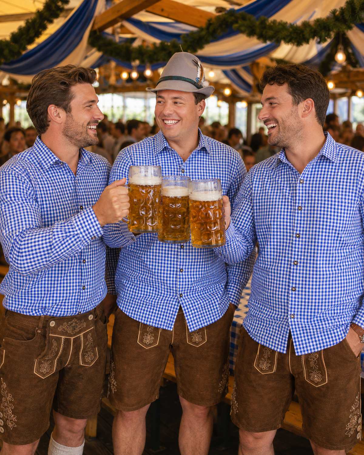 das-kost-mland-trachtenhemd-anton-herren-blau-wei-kariert image 3