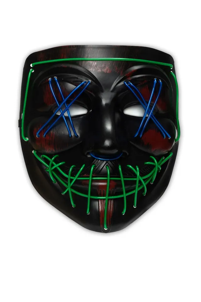 das-kost-mland-led-maske-neon-schn-re-maske-schwarz-blau-gr-n image 1