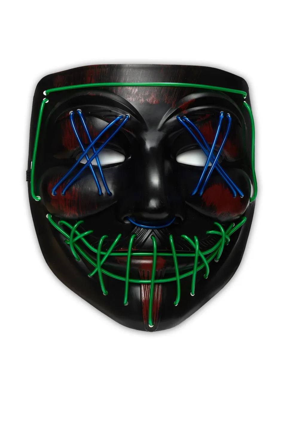 das-kost-mland-led-maske-neon-schn-re-maske-schwarz-blau-gr-n image 1