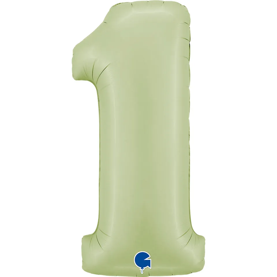 das-kost-mland-riesenzahl-folienballon-66-cm-zahl-1-satin-olive image 1