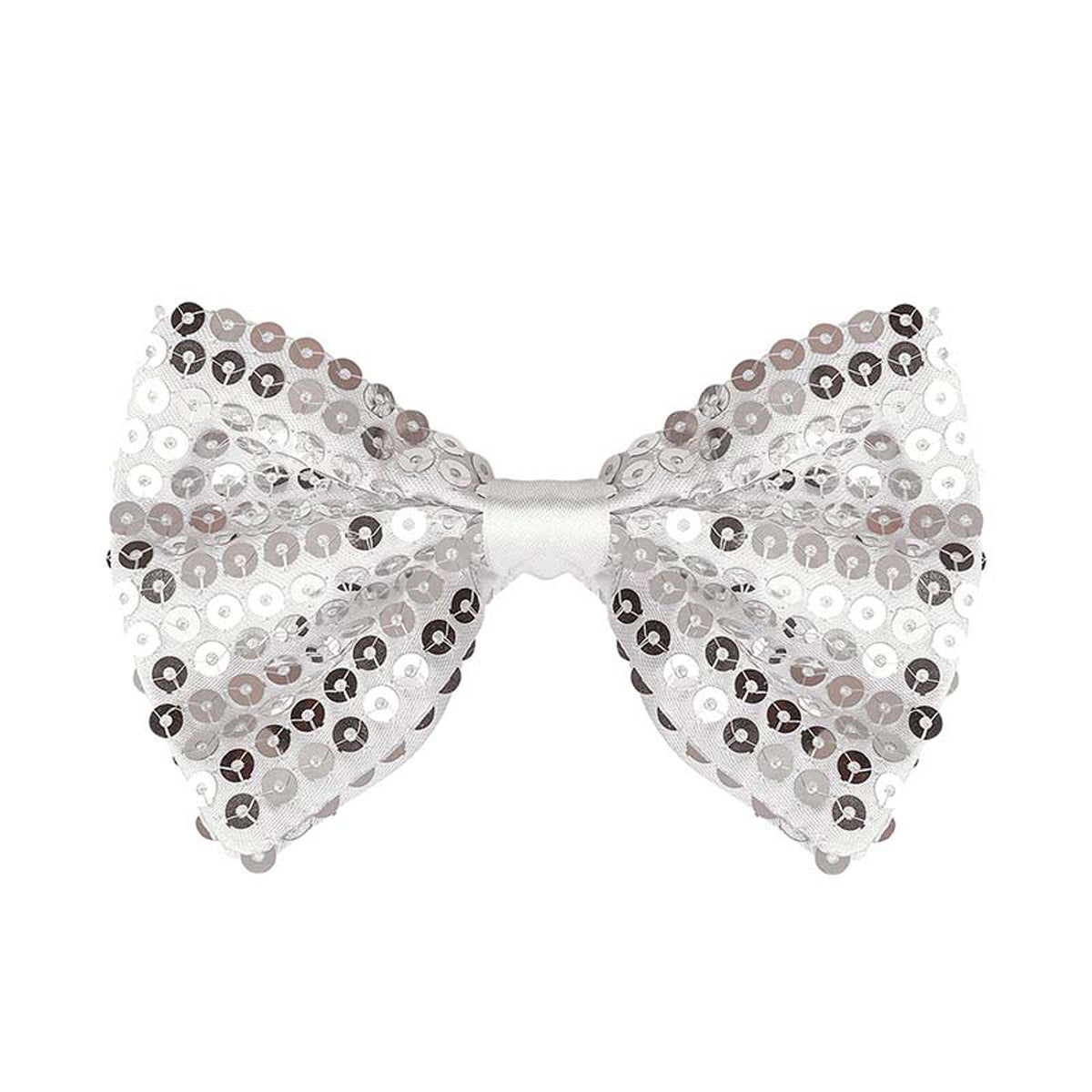 fliege-pailletten-silber-kost-m-accessoire-karneval image 1