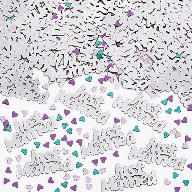 amscan-just-married-konfetti-silber-herzen-folie-14-g image 1