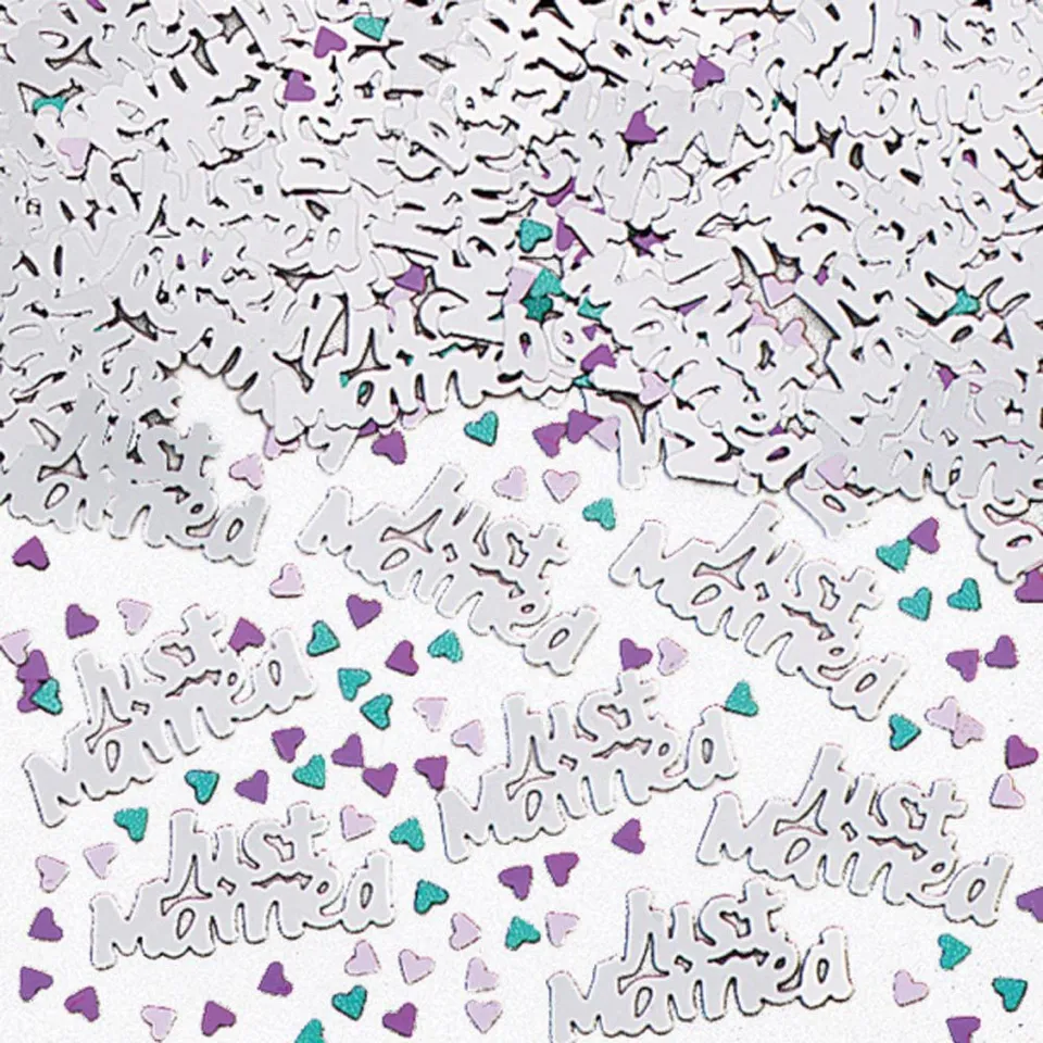 amscan-just-married-konfetti-silber-herzen-folie-14-g image 1