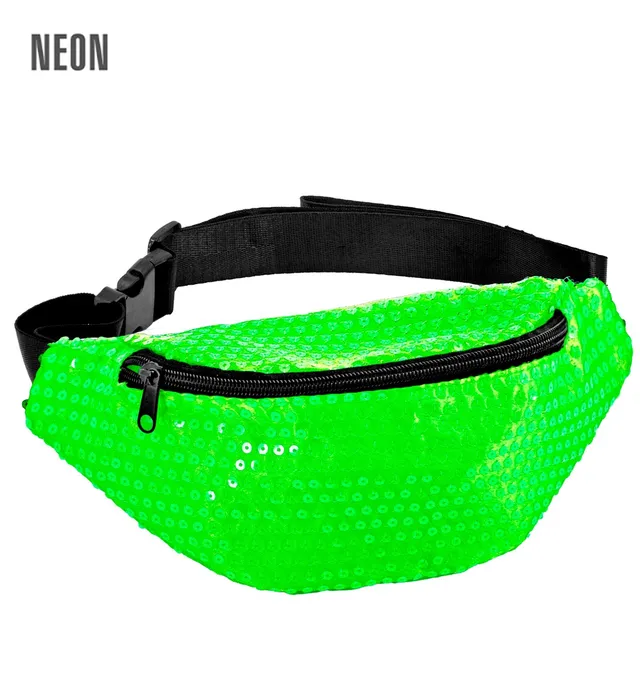 das-kost-mland-accessoires-neon-bauchtasche-pailletten-gr-n image 1