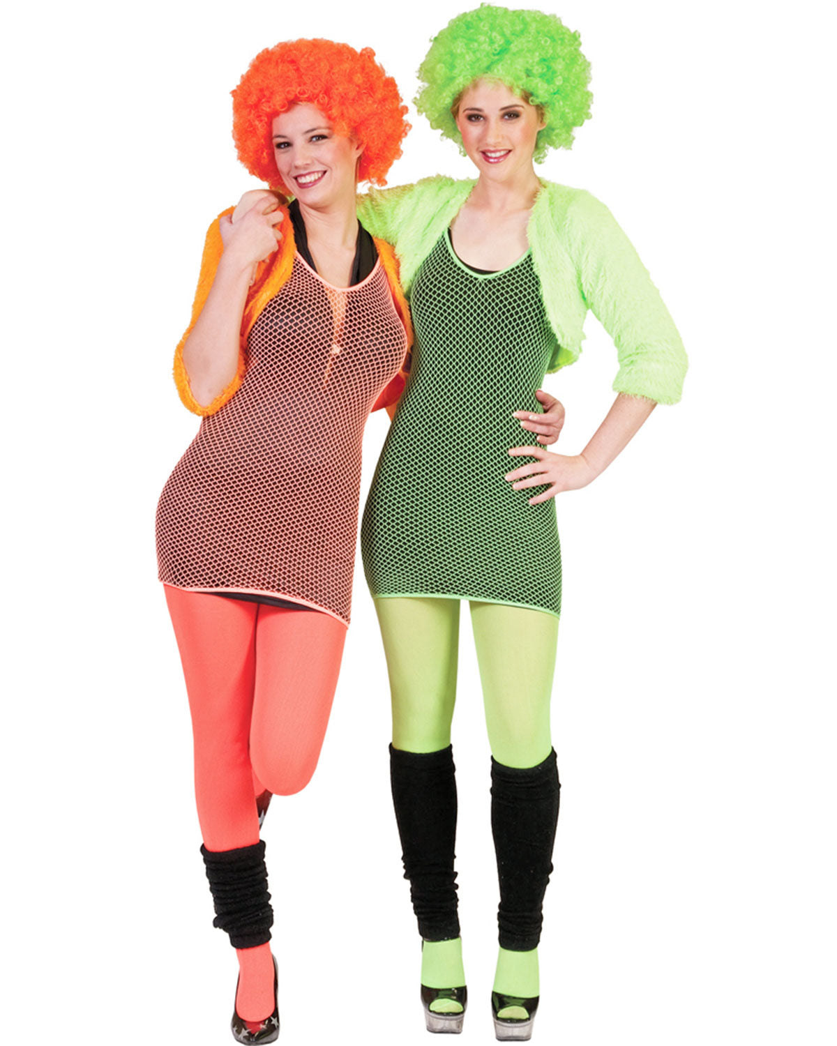 das-kost-mland-neon-netzkleid-fluo-orange-80er-party-herren image 3