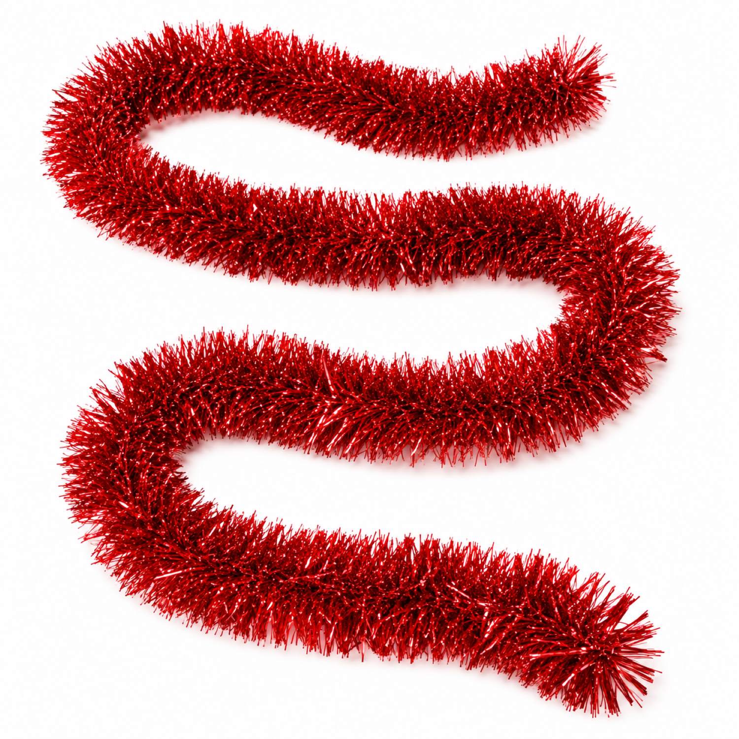 das-kost-mland-dekorationen-weihnachtsgirlande-lametta-rot-4m image 1