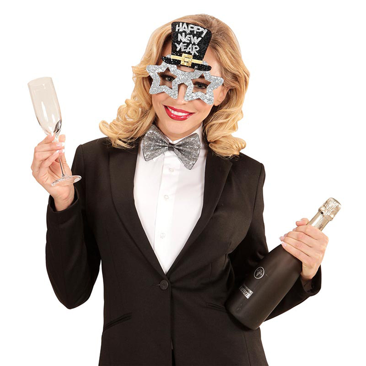 das-kost-mland-brille-happy-new-year-silber-partybrille image 2