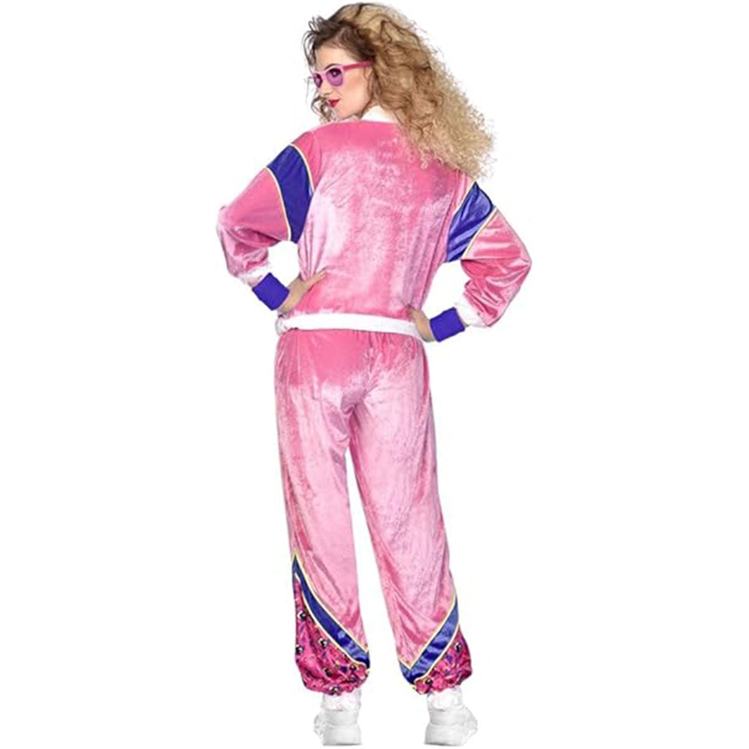 das-kost-mland-80er-party-trainingsanzug-velours-rosa-gr-l image 2