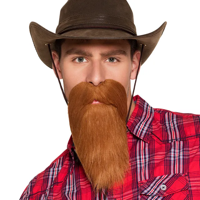 das-kost-mland-accessoires-bart-cowboy-kost-m-braun image 1