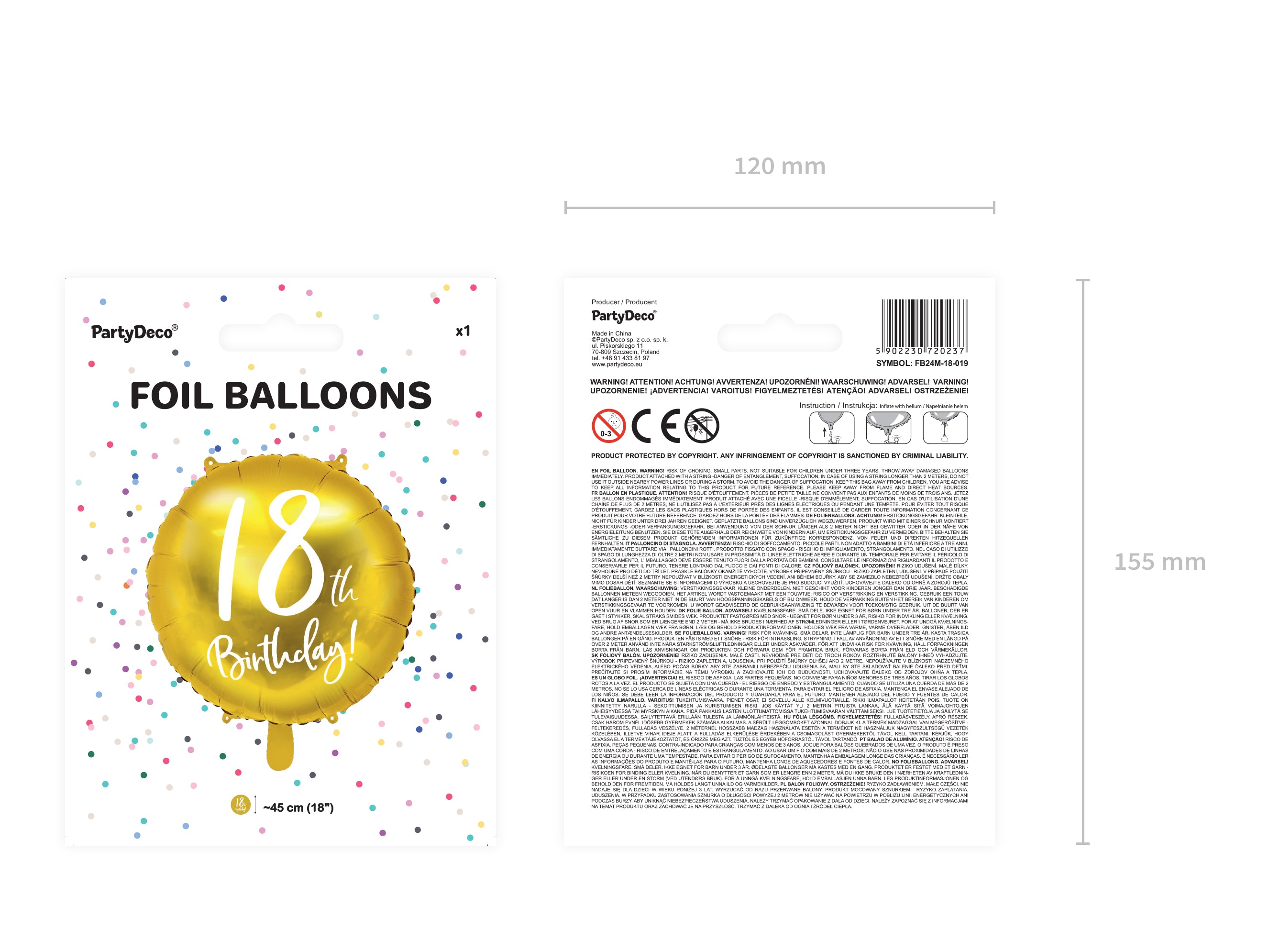 das-kost-mland-dekorationen-folienballon-18th-birthday-gold-46-cm image 6
