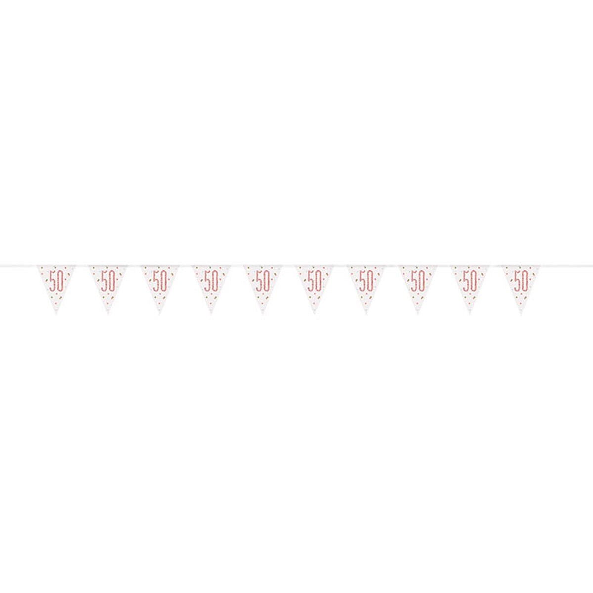 das-kost-mland-happy-birthday-glitz-wimpelkette-50-rosegold-274cm image 3