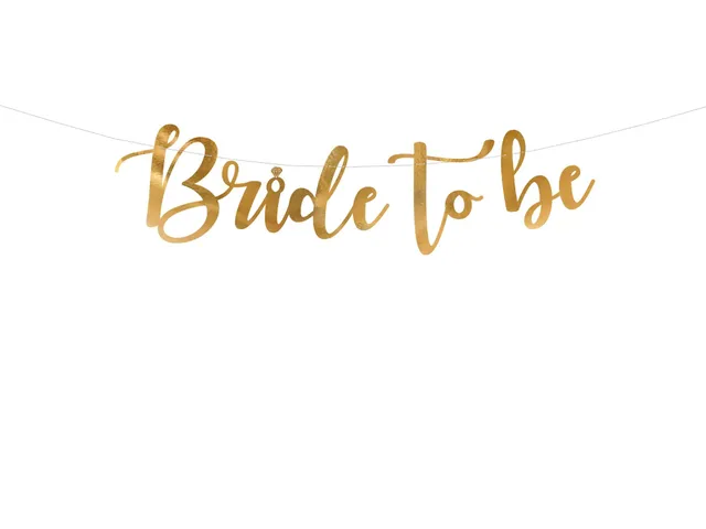 das-kost-mland-banner-bride-to-be-gold-80x19-cm image 1