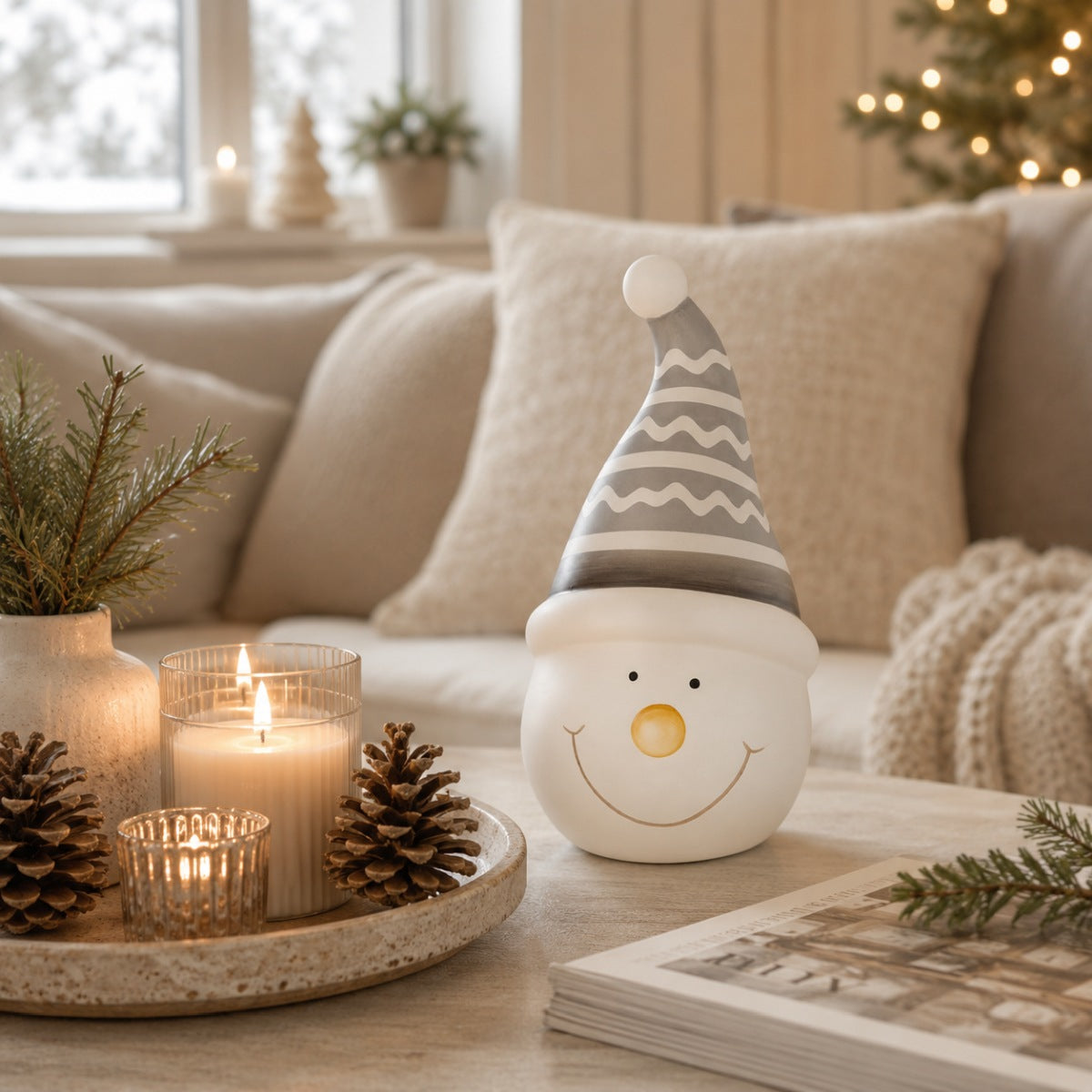 das-kost-mland-accessoires-schneemann-gesicht-m-tze-wei-grau-10x17cm image 4