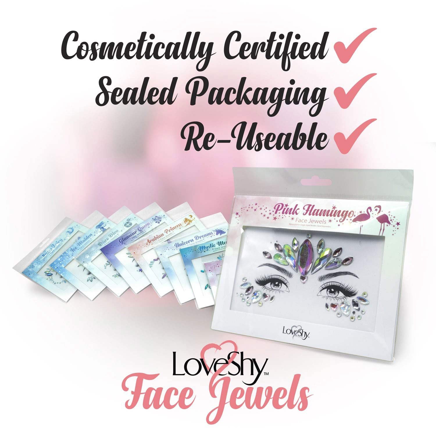loveshy-pink-flamingo-face-jewels-selbstklebende-glitzersteine-silber image 5