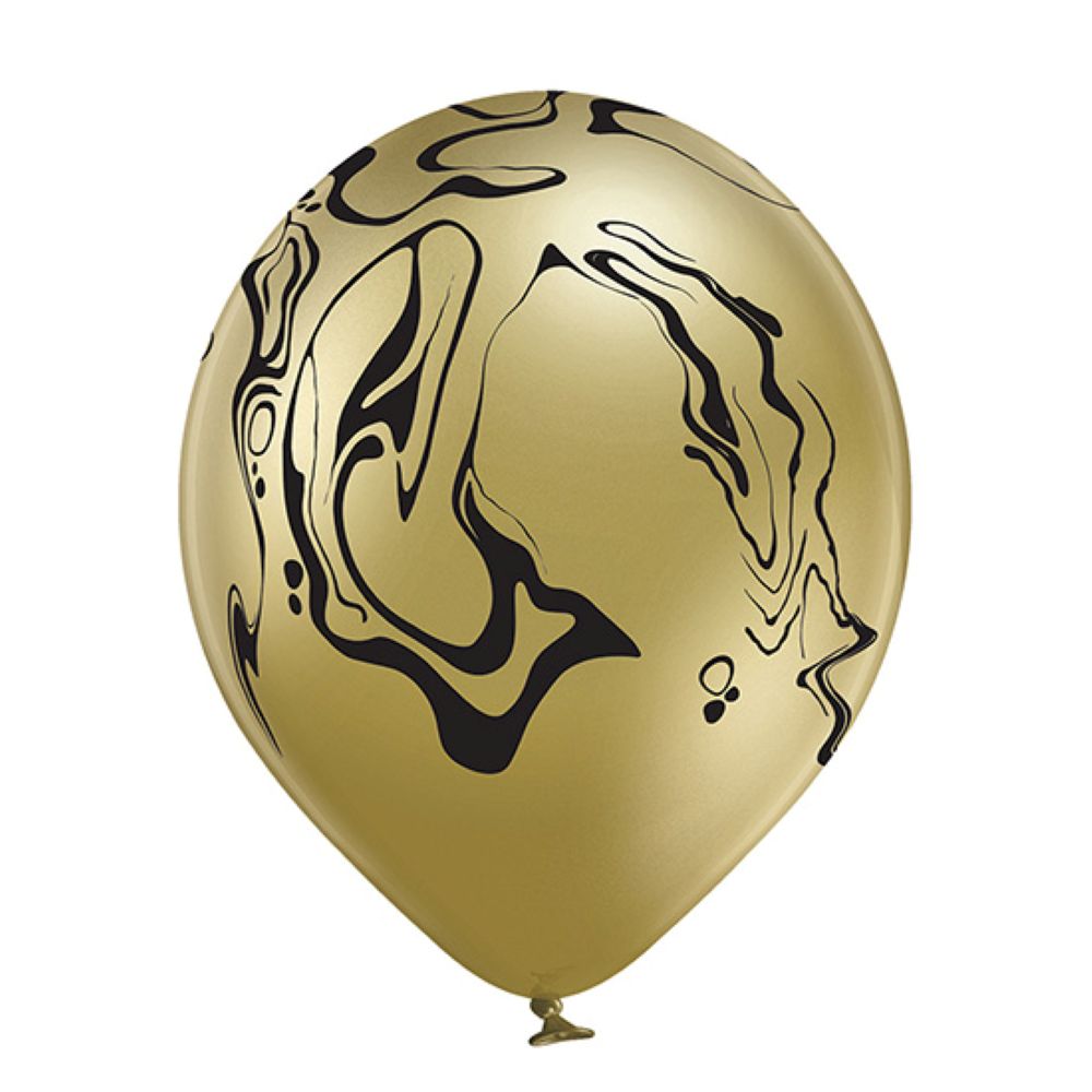 das-kost-mland-marble-luftballons-30cm-6-stk-gold-wei image 3