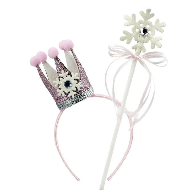 schneek-nigin-krone-und-feenstab-rosa-prinzessin-set image 1