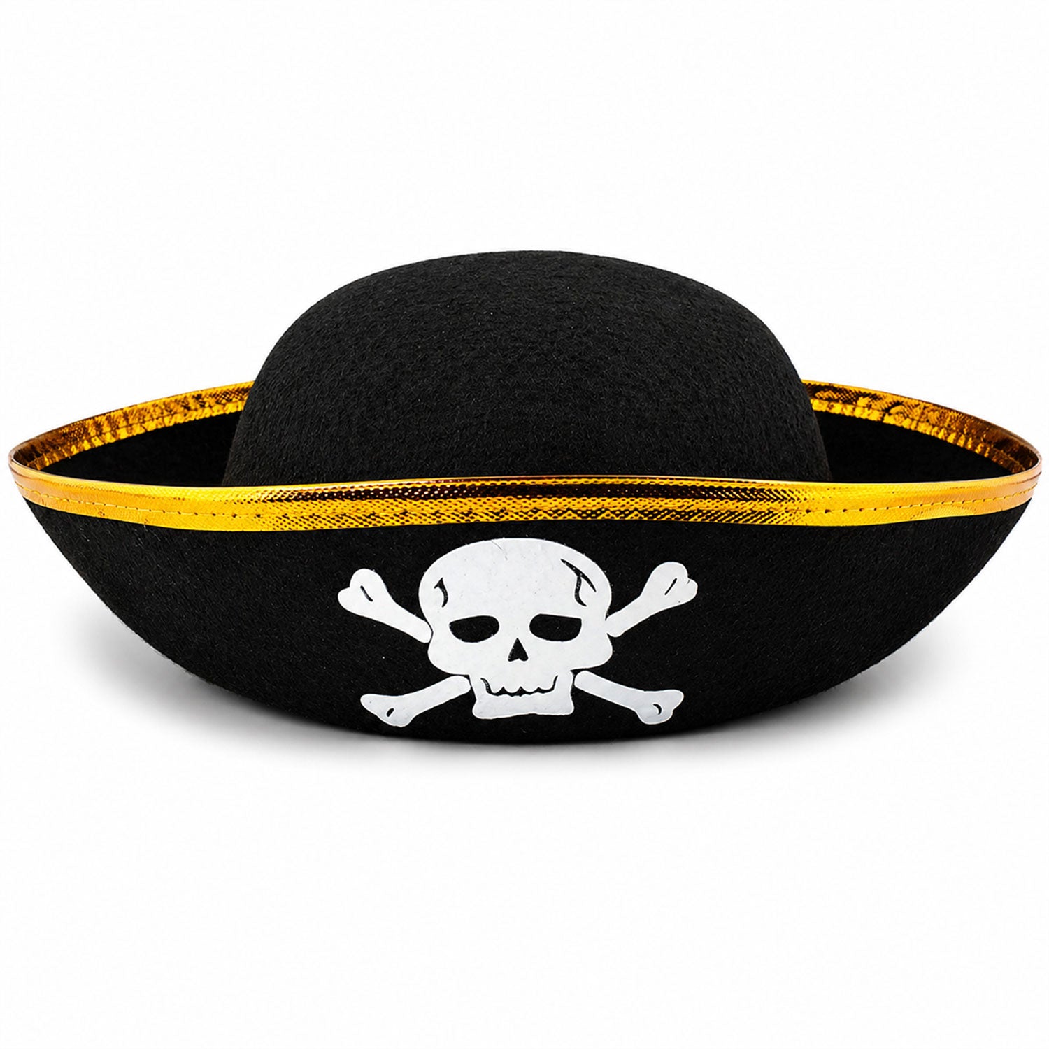 das-kost-mland-piratenhut-totenkopf-kinder-schwarz-gold-1er-set image 2