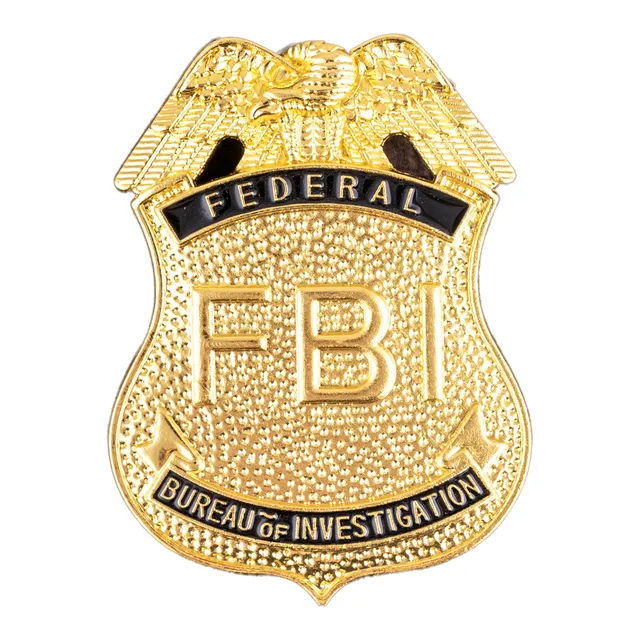 das-kost-mland-fbi-badge-polizei-abzeichen-gold-metall image 1