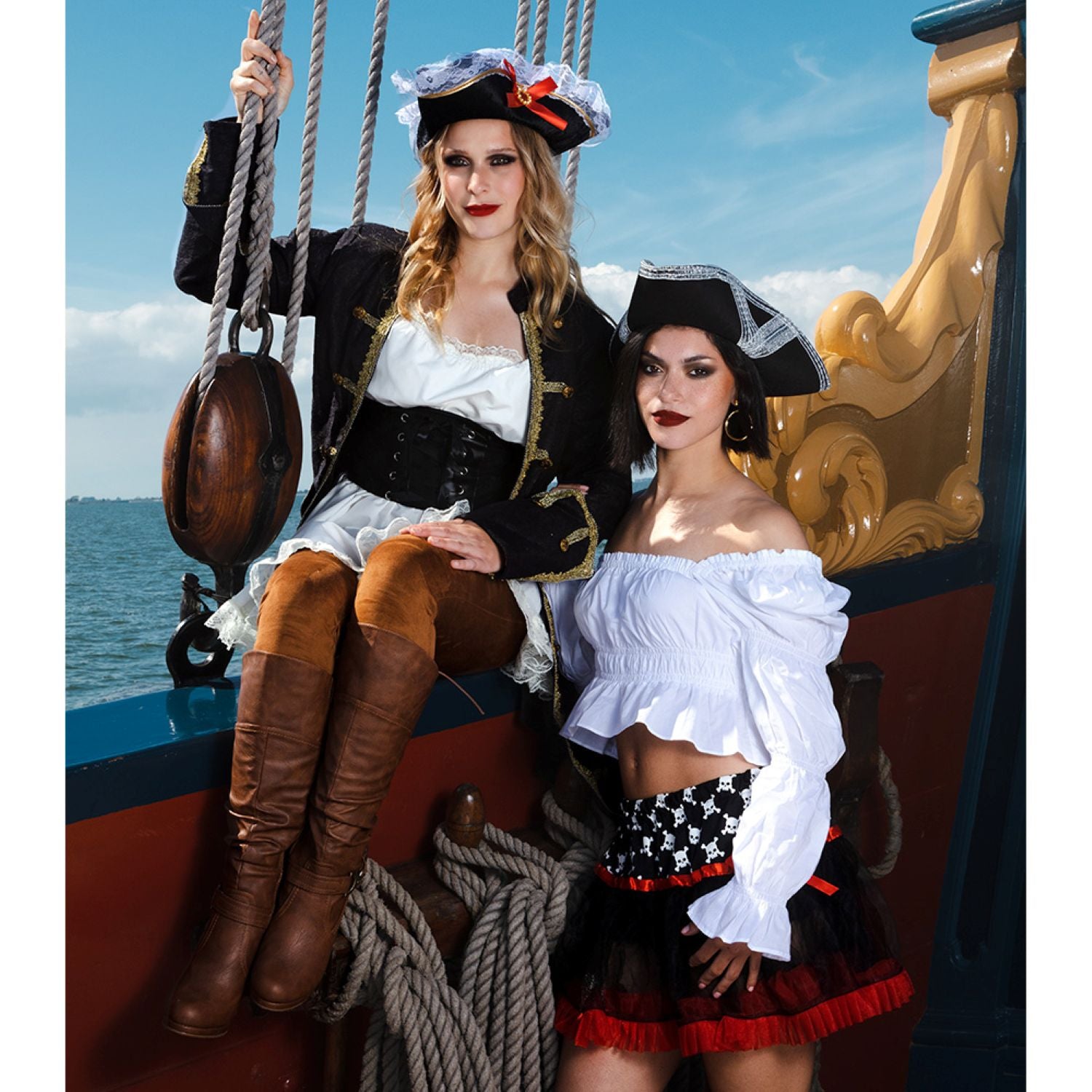 das-kost-mland-piratenhut-stacey-damen-schwarz-dreispitz image 3