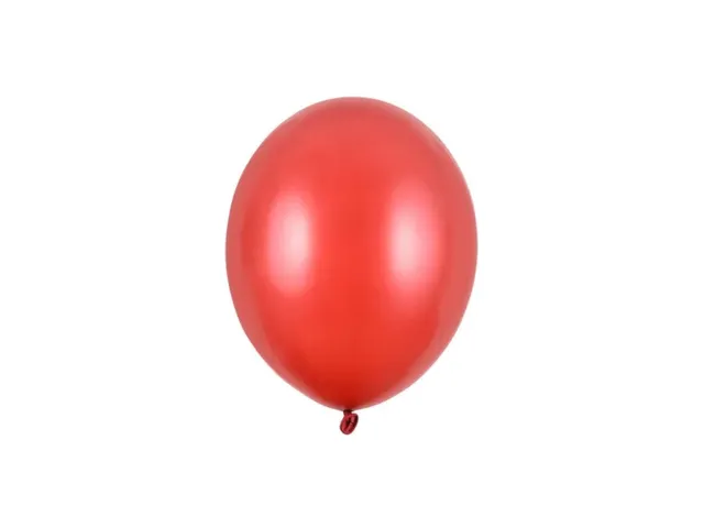 das-kost-mland-uni-metallic-luftballon-rot-12-cm-100-st-ck image 1