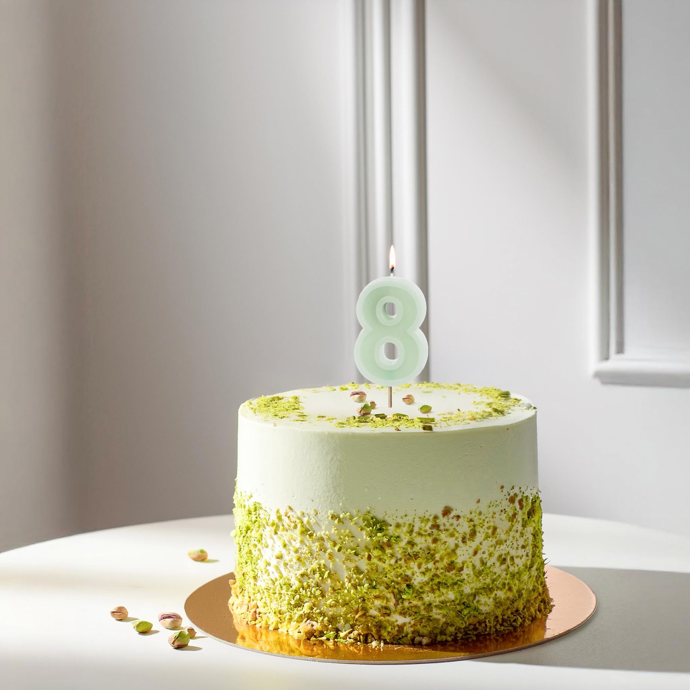 das-kost-mland-dekorationen-zahlenkerze-8-gr-n-6cm-geburtstag image 2