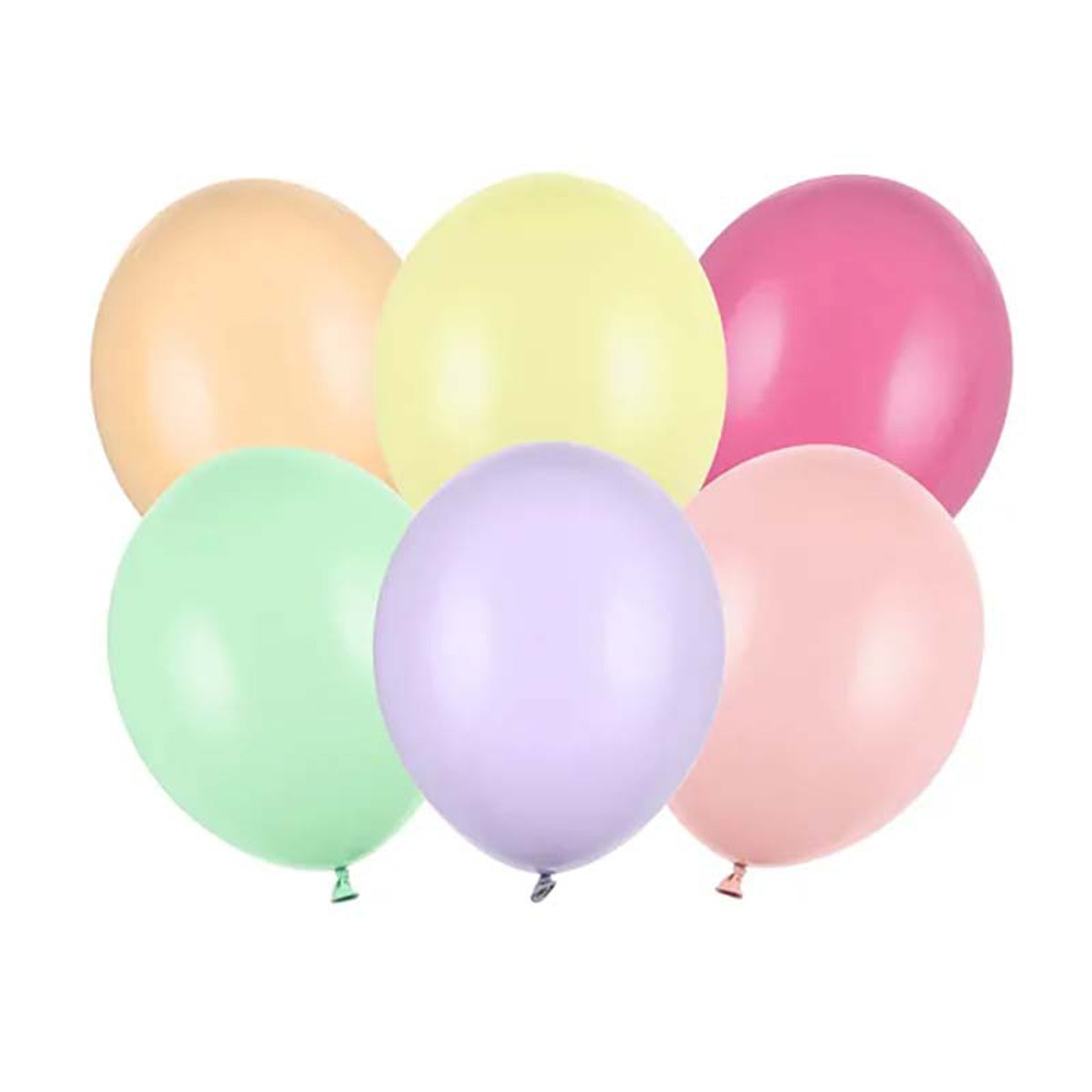 das-kost-mland-dekorationen-luftballon-uni-pastell-bunt-mix-100-stk-12cm image 1