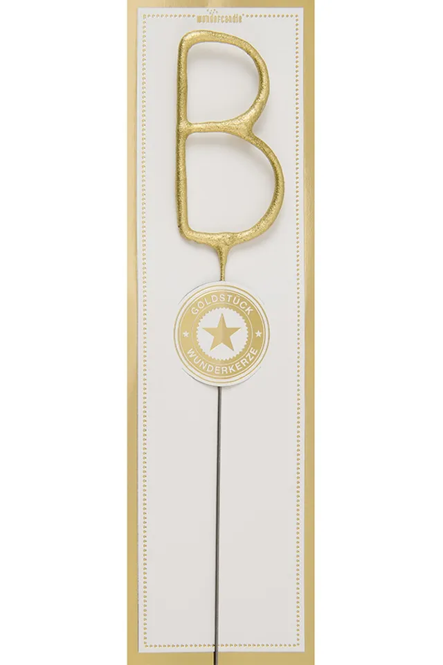 das-kost-mland-classic-wunderkerze-buchstabe-b-gold-6-5cm-35s image 1