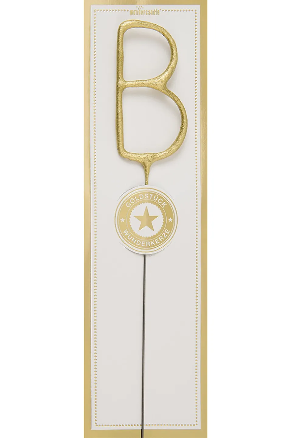 das-kost-mland-classic-wunderkerze-buchstabe-b-gold-6-5cm-35s image 1