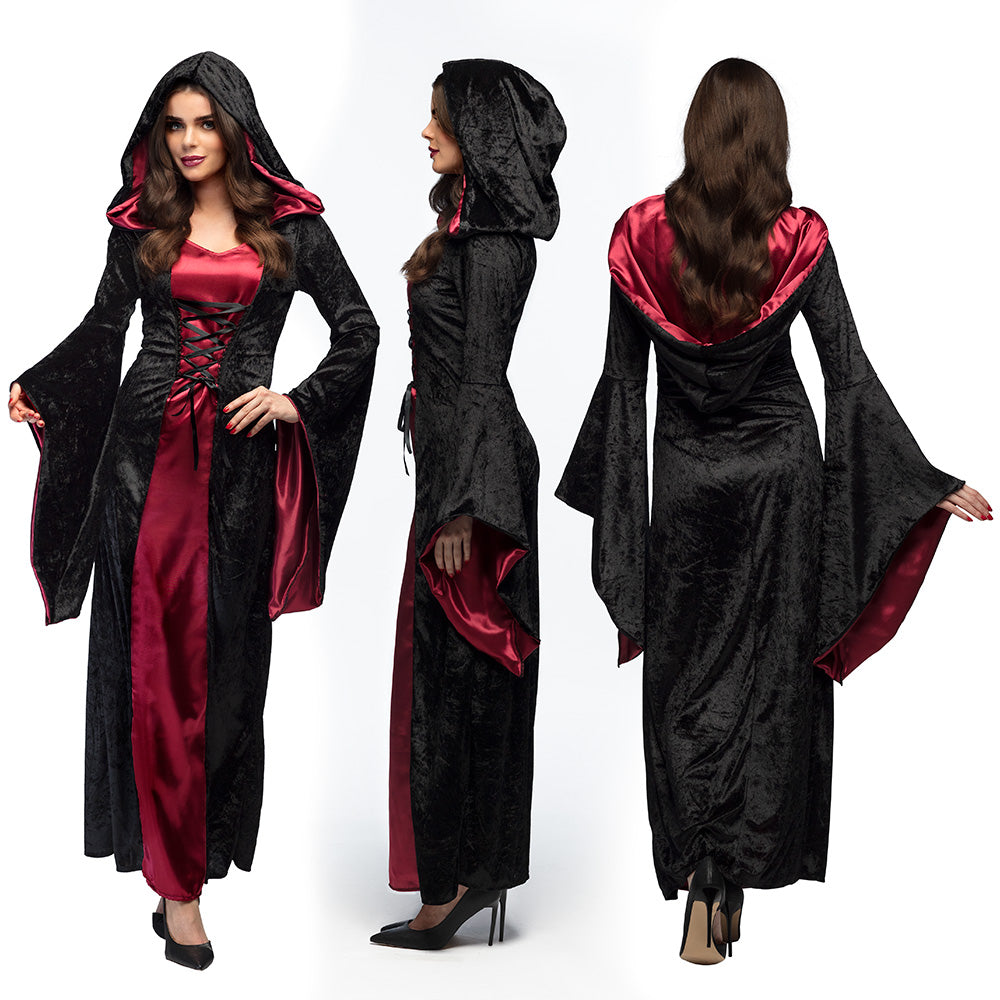 das-kost-mland-damen-vampir-mistress-kost-m-schwarz-bordeaux image 2