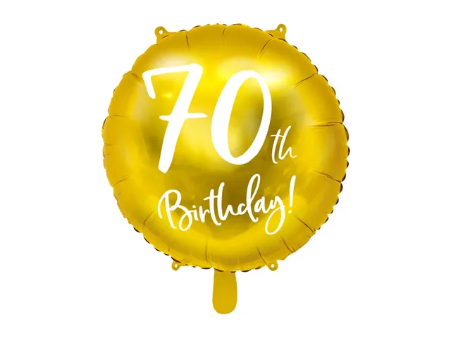 das-kost-mland-dekorationen-folienballon-45cm-70th-birthday-gold image 1