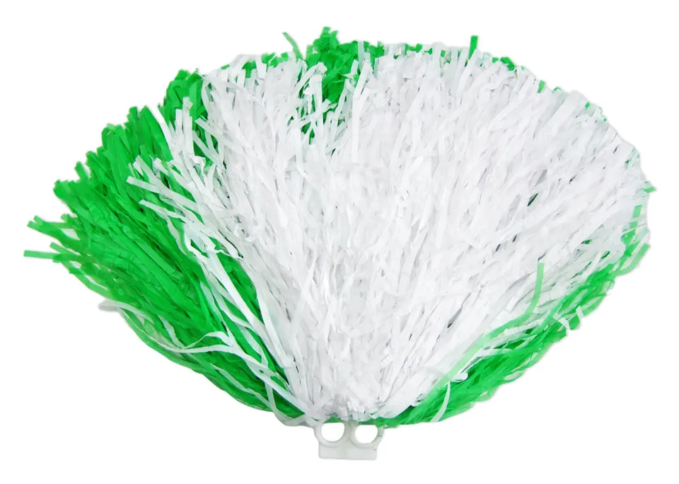 das-kost-mland-cheerleader-pompon-mit-ringgriff-gr-n-wei-1-st-ck image 1