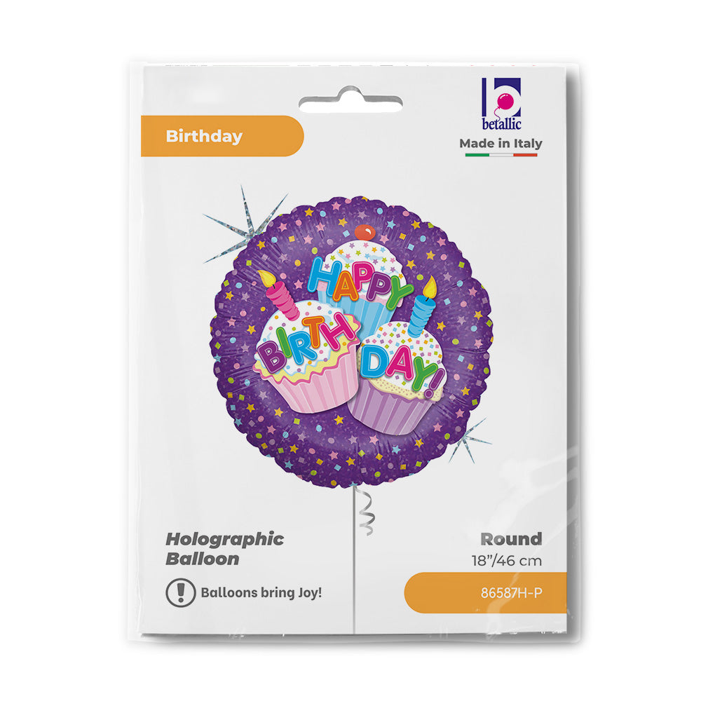 das-kost-mland-dekorationen-folienballon-happy-birthday-cupcake-holo image 2