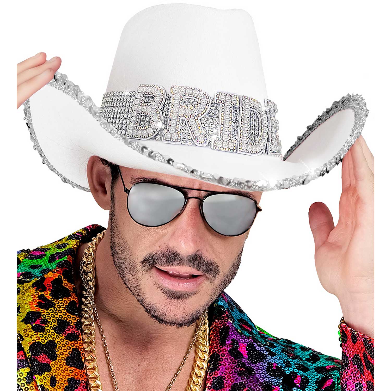 das-kost-mland-bride-strass-cowboyhut-wei-perlen image 7
