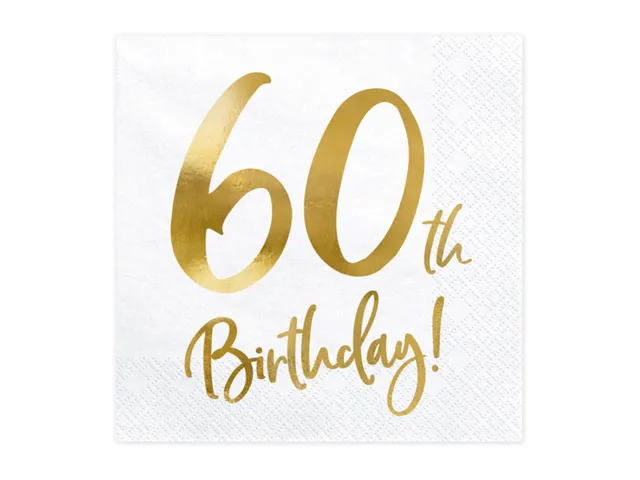 das-kost-mland-servietten-birthday-gold-20stk-33x33cm-60 image 1