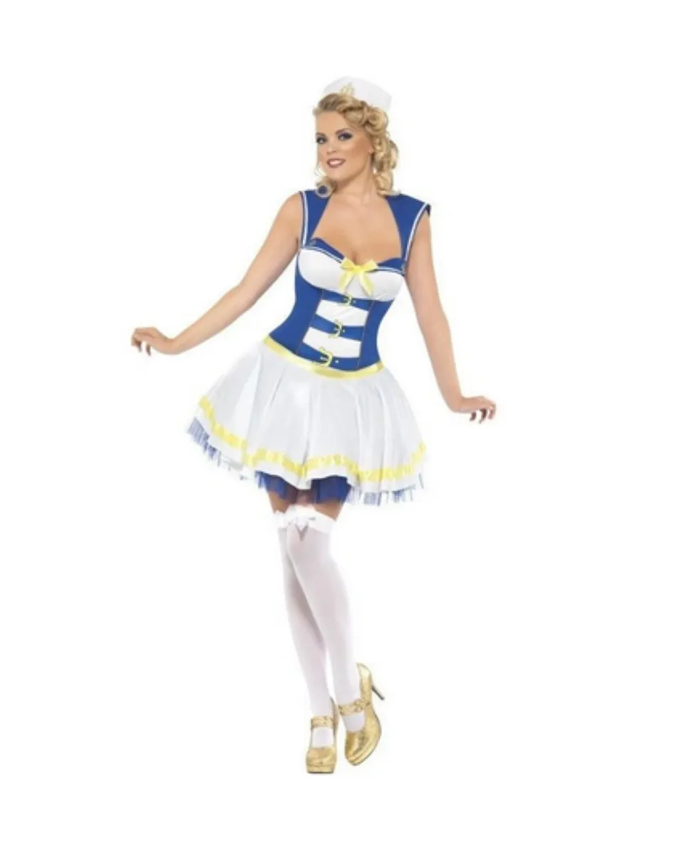 das-kost-mland-damen-lady-matrosin-kleid-kost-m-xs-blau-wei image 1