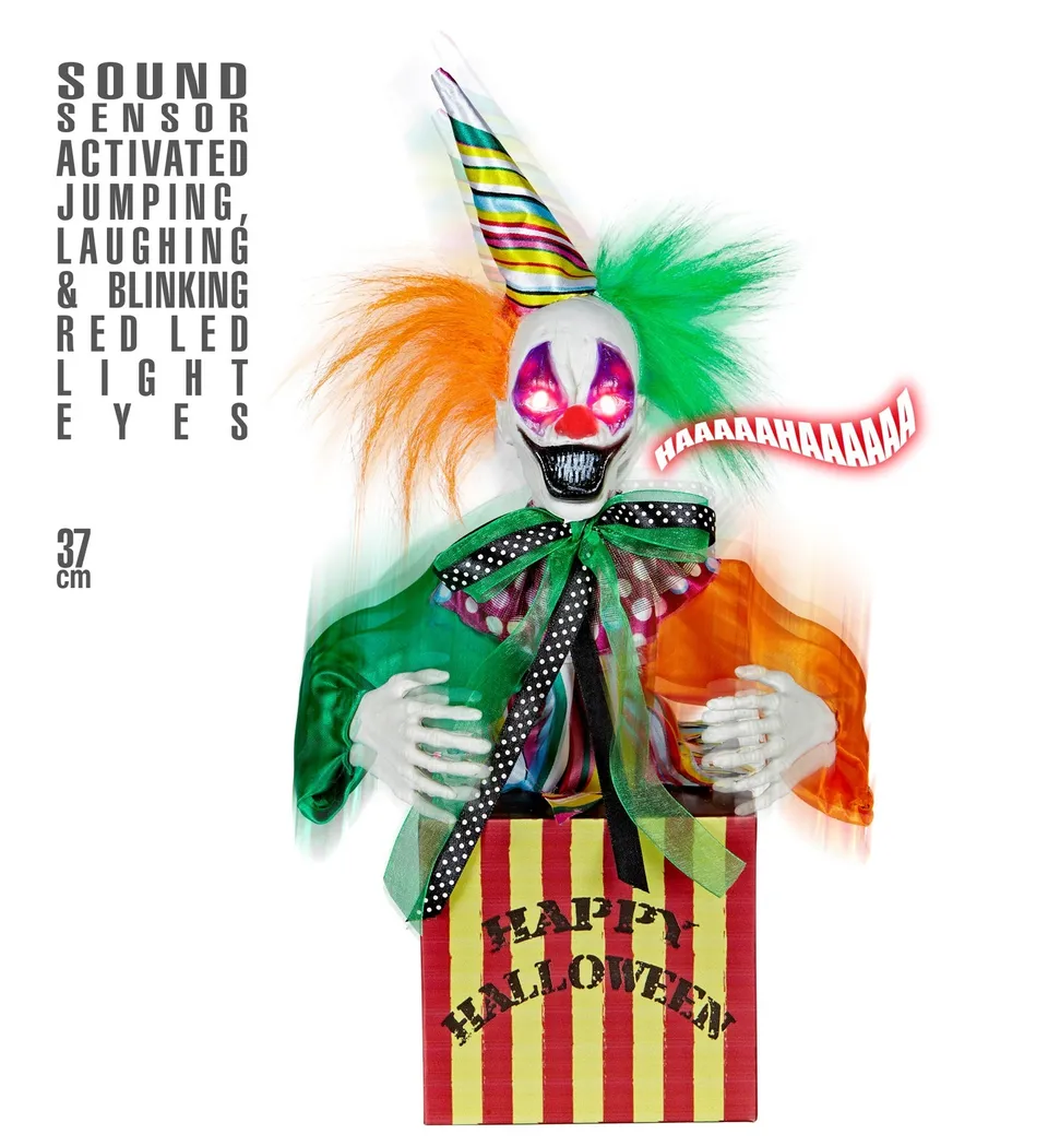 das-kost-mland-clown-in-the-box-halloweenfigur-37cm-animiert image 1