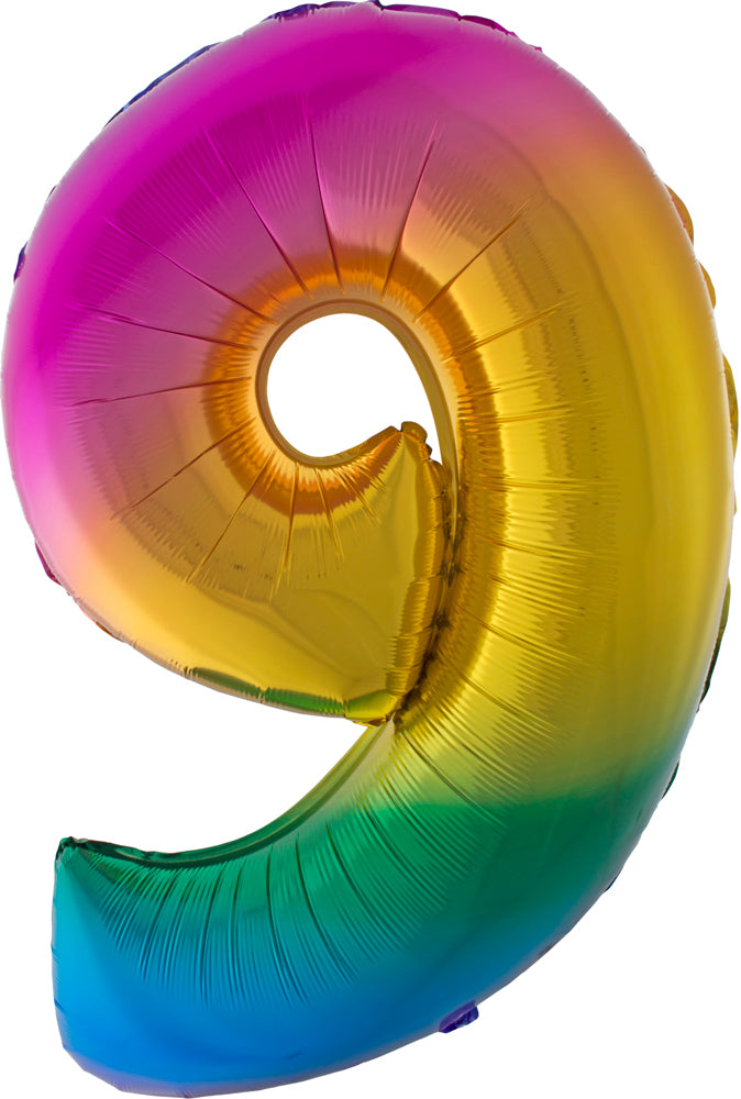 das-kost-mland-dekorationen-zahlenballon-9-regenbogen-100cm-folie image 1