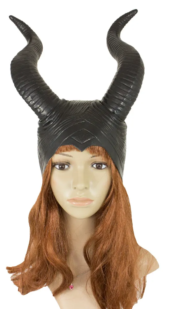 das-kost-mland-dunkle-fee-haube-mit-h-rnern-schwarz-latex image 1