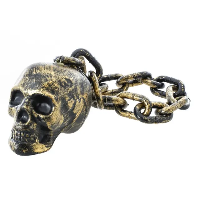 das-kost-mland-dekorationen-halloween-kette-totenkopf-55-cm image 1