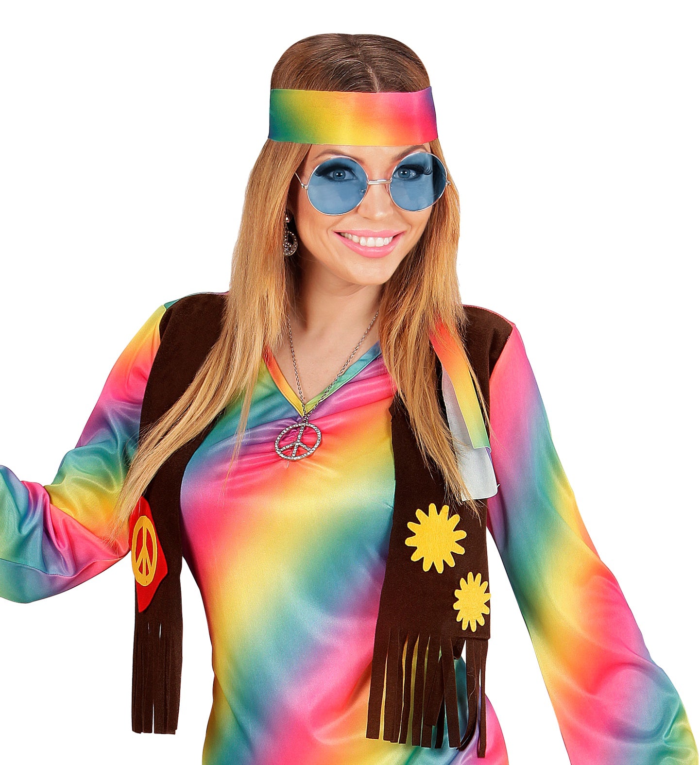 das-kost-mland-accessoires-hippie-partybrille-xl-rund-blau image 5