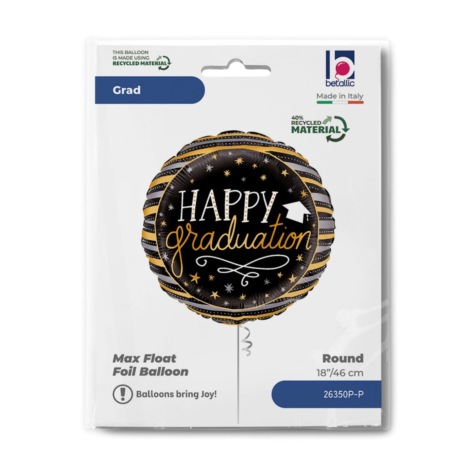 das-kost-mland-happy-graduation-folienballon-46cm-abschluss image 2