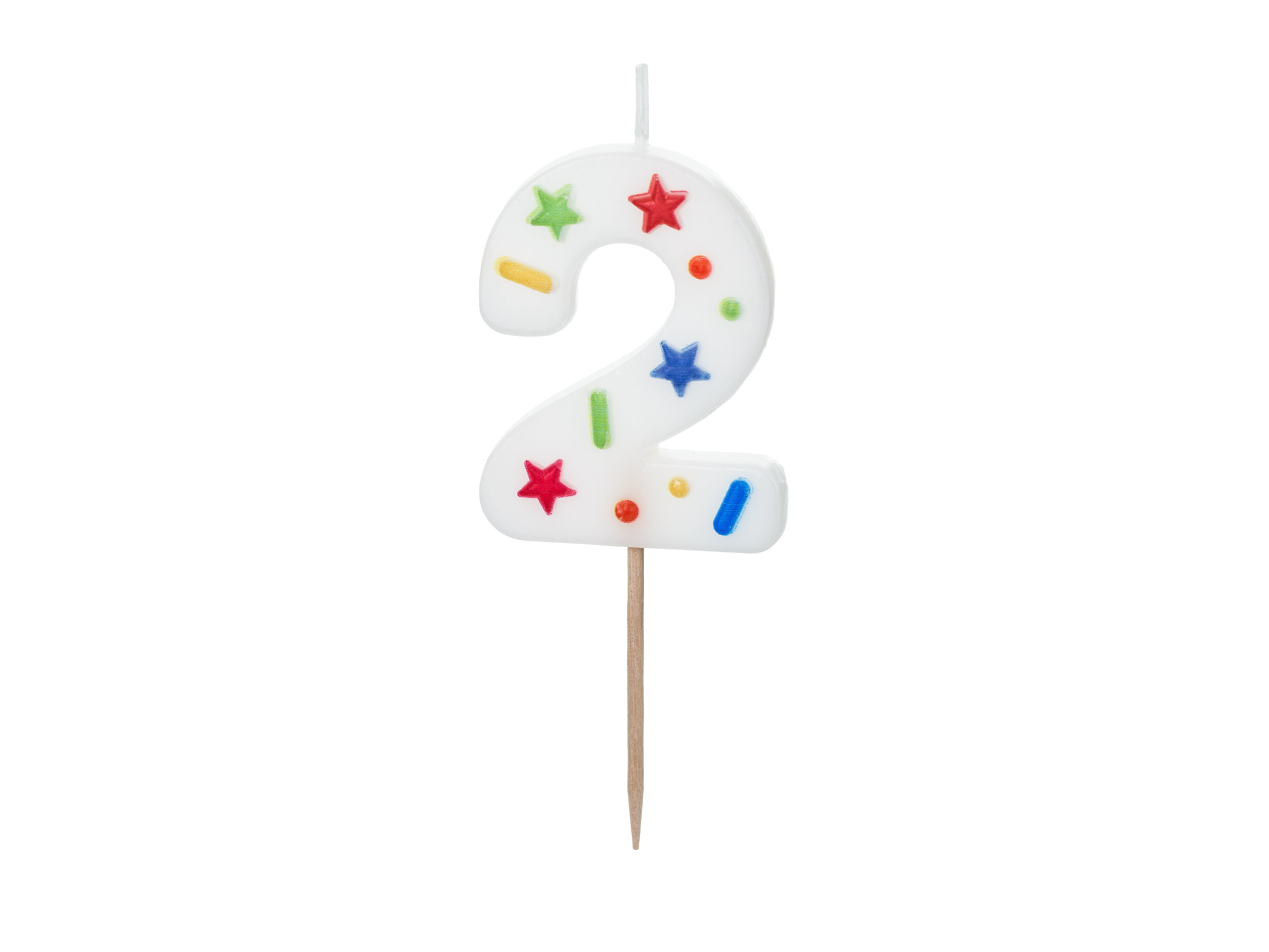 das-kost-mland-zahlenkerze-2-wei-konfetti-5-5-cm image 1